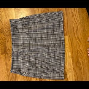 high waisted plaid skirt